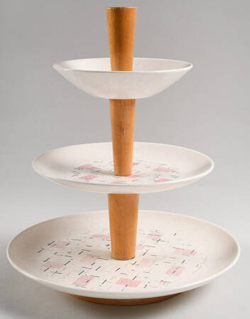 Tickled Pink 3-Tiered Serving Tray (DP, SP, FR)