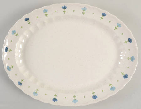 True Blue 13" Oval Serving Platter