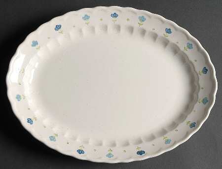 True Blue 12" Oval Serving Platter
