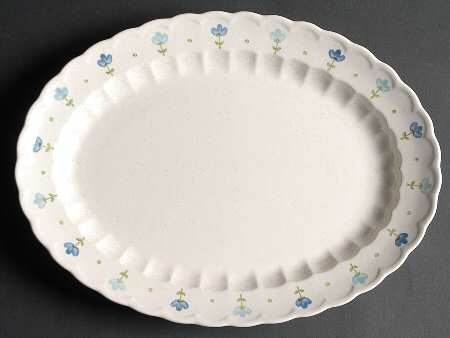 True Blue 14" Oval Serving Platter