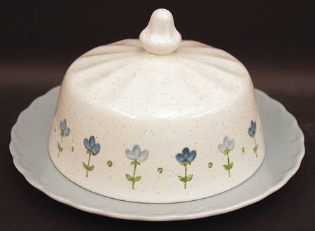 True Blue Round Covered Butter