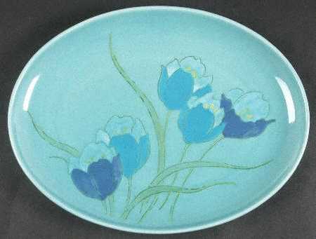 Tulips 13" Oval Serving Platter