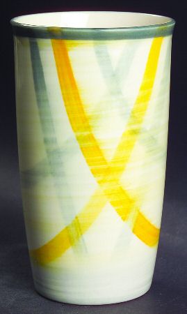 Tweed Grey and Yellow Tall China Tumbler
