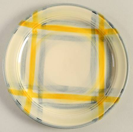 Tweed Grey and Yellow Salad Plate