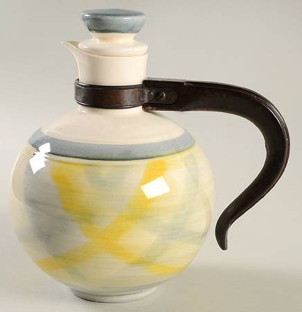 Tweed Grey and Yellow Carafe & Lid