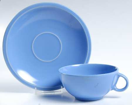 Ultra California Blue (Aster) Flat Cup & Saucer Set