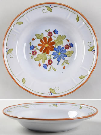 Vernon Bouquet Rim Soup Bowl