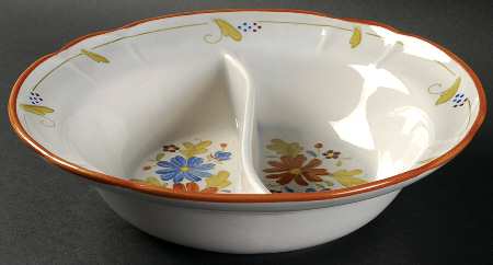 Vernon Bouquet Round Divided Vegetable Bowl