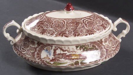 Vernon's 1860 1.25 Quart Oval Covered Casserole