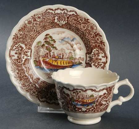 Vernon's 1860 Footed Cup & Saucer Set