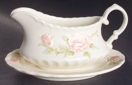 Vernon Rose Pink Gravy Boat & Underplate