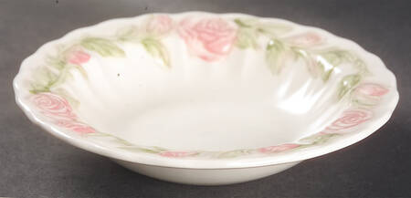 Vernon Rose Pink Rim Fruit/Dessert (Sauce) Bowl