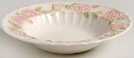 Vernon Rose Pink Rim Soup Bowl
