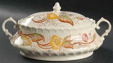 Vernon Rose Yellow Oval Covered Vegetable