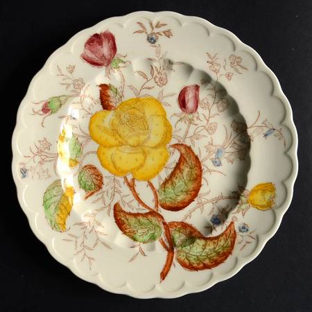 Vernon Rose Yellow Salad Plate