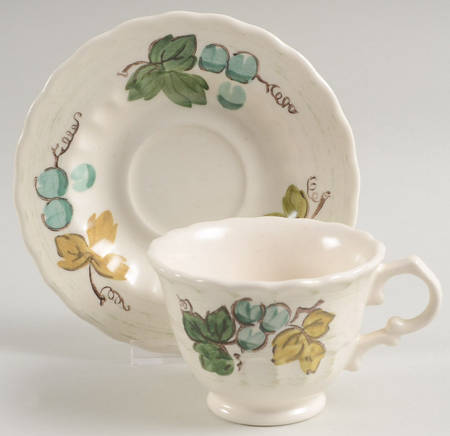 Vineyard Footed Cup & Saucer Set