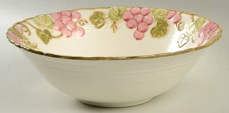 Vintage Pink 12" Large Salad Serving Bowl