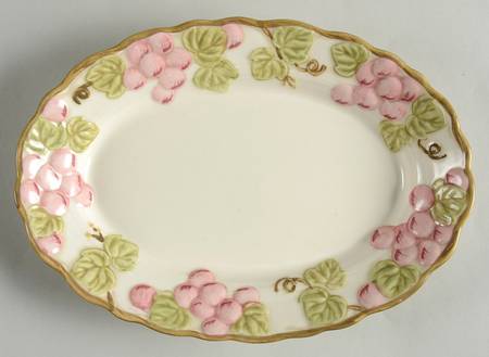 Vintage Pink 9" Oval Serving Platter