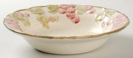 Vintage Pink Rim Soup Bowl