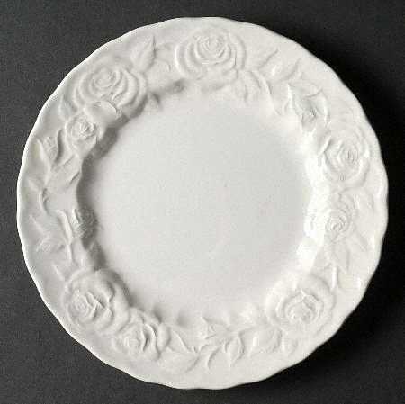 White Rose Salad Plate