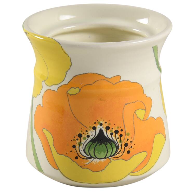 Wild Poppy Yellow Sugar Bowl No Lid