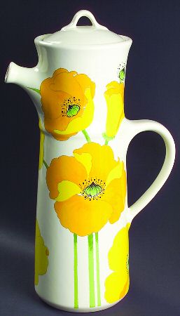 Wild Poppy Yellow Coffee Pot & Lid