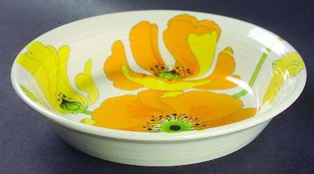Wild Poppy Yellow Coupe Soup Bowl