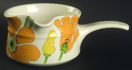 Wild Poppy Yellow Gravy Boat