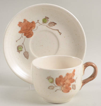 Woodland Gold Flat Cup & Saucer Set