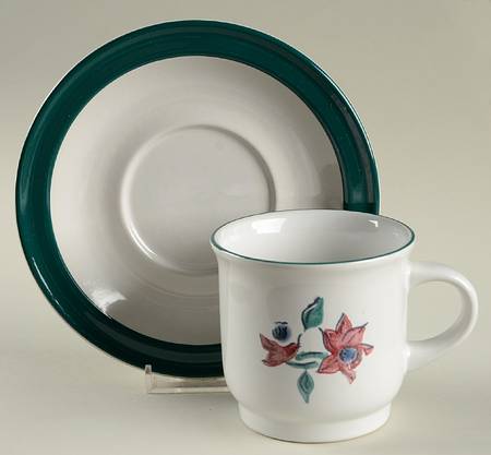 Touch of Elegance Flat Cup & Saucer Set