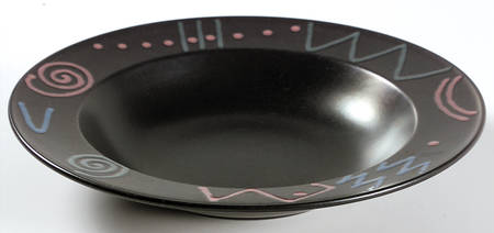 Abstract Large Rim Soup Bowl
