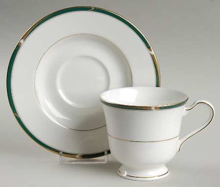 Academy Jade Footed Cup & Saucer Set