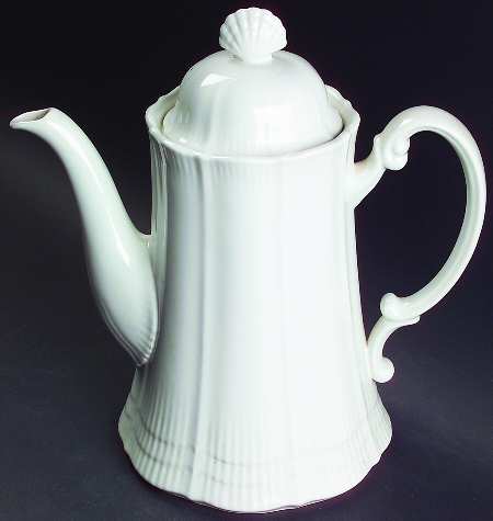 Allura White Coffee Pot & Lid
