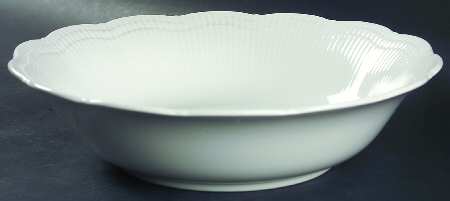 Allura White 9" Round Vegetable Bowl
