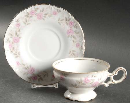 Alpine Rose Footed Cup & Saucer Set
