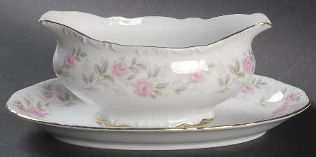 Alpine Rose Gravy Boat & Underplate/Relish