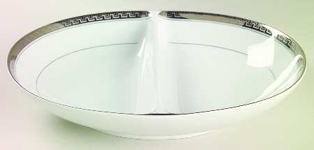 Alton 10" Oval Divided Vegetable Bowl