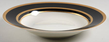 Ambassador Black Rim Soup Bowl