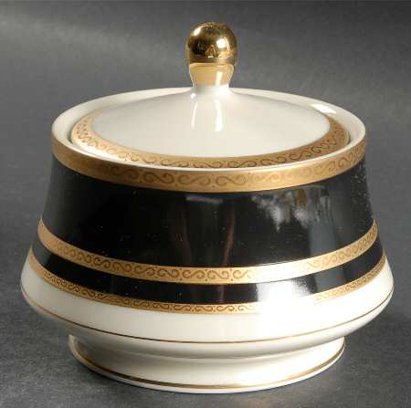 Ambassador Black Sugar Bowl & Lid
