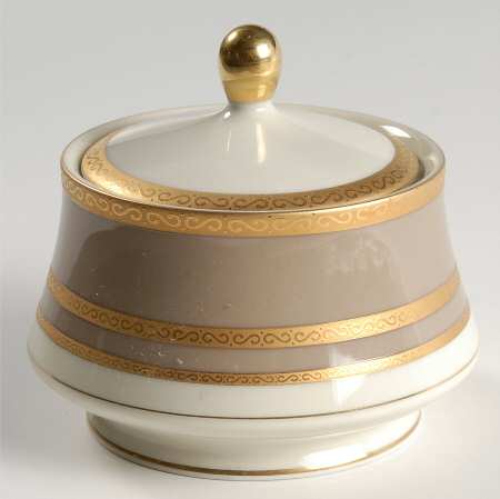 Ambassador Taupe Sugar Bowl & Lid