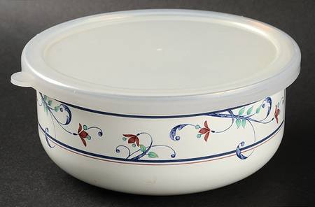 Annette 5" Metal Bowl W/Plastic Lid