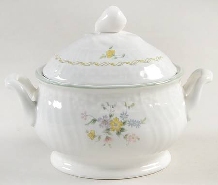 Antique Rose Sugar Bowl & Lid