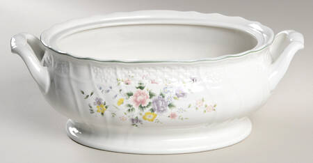 Antique Rose Oval Tureen No Lid