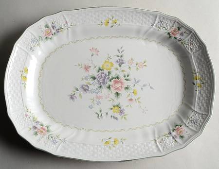 Antique Rose 15" Oval Serving Platter