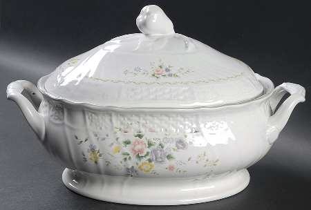 Antique Rose Oval Tureen & Lid
