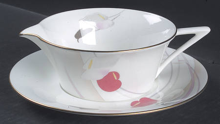 Anthurium Gravy Boat & Underplate