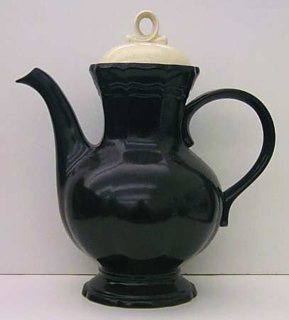 Antique White Coffee Pot & Lid