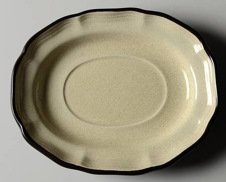 Antique White Underplate for Gravy Boat