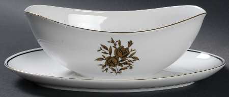 Apollo Gravy Boat with Attached Underplate