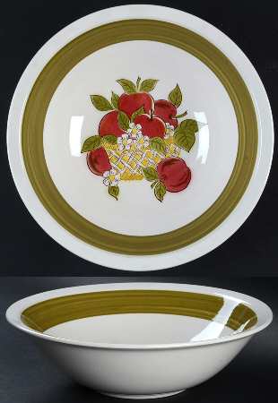 Apple Pie 9" Round Vegetable Bowl